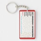 ペット緊急情報カードv3 キーホルダー (正面)