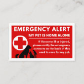 ペット緊急通報医療情報カ気にード エンクロージャーカード (正面)