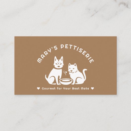 ペット自家製グルメフードベーカリー名刺 名刺 (正面)