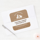 ペット自家製グルメ食品ベーカリー製品ラベル スクエアシール (封筒)