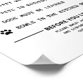 ペット規則の標識 ポスター (角)