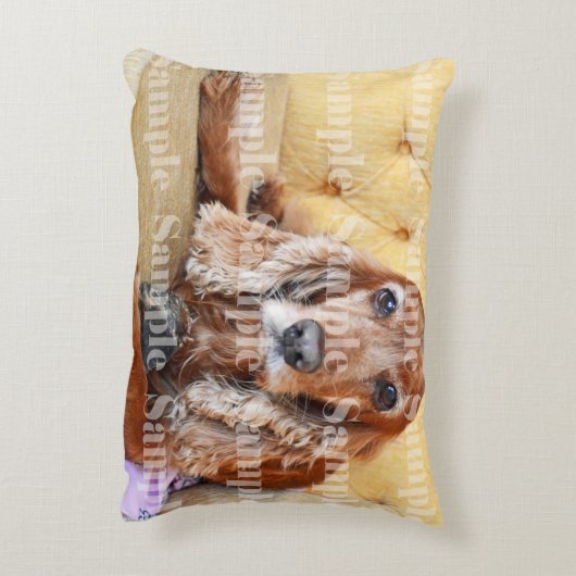 ペット記念の写真は個人化なります アクセントクッション (裏面(縦))