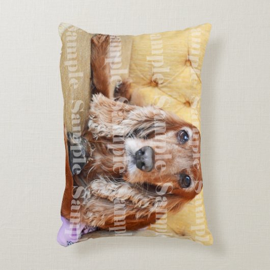 ペット記念の写真は個人化なります アクセントクッション (正面(垂直))