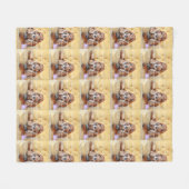 ペット記念の写真は個人化なります フリースブランケット (正面(横))