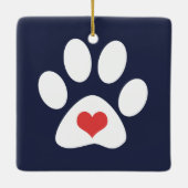 ペット記念の天使の翼及びハローのダックスフント セラミックオーナメント (裏面)