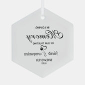 ペット記念オーナメントカスタム- Tribute Keepsake! ガラスオーナメント (裏面)