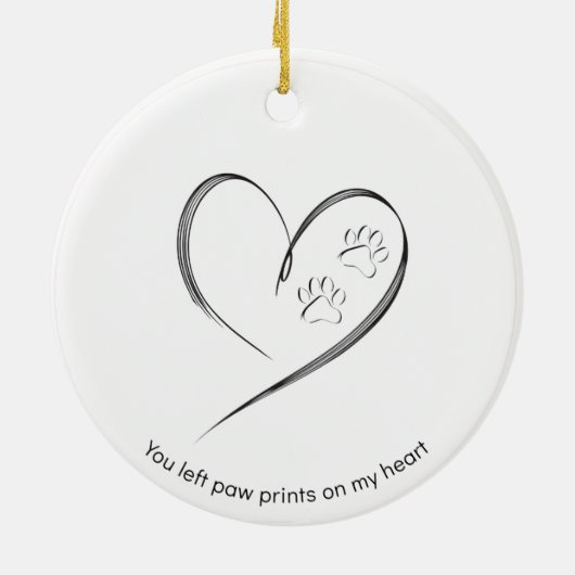 ペット記念オーナメントペットパーソナライズされた セラミックオーナメント (裏面)