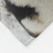 ペット記念カスタム犬写真集の前足写真 フリースブランケット (角)