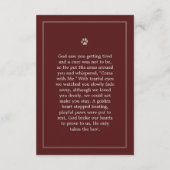 ペット記念カード3.5 x 5マルーン神あなたの詩を見た 案内状 (裏面)