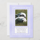 ペット記念カード5x7 – 天空の青の足跡 案内状 (正面)