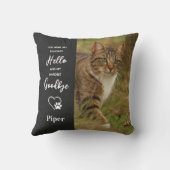 ペット記念ギフトドッグキャット悔やみや弔慰カスタム2写真 クッション (裏面)