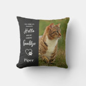 ペット記念ギフトドッグキャット悔やみや弔慰カスタム2写真 クッション (正面)