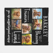 ペット記念ギフトパーソナライズされた – ドッグロス6写真 フリースブランケット (正面(横))