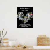 ペット記念ギフトペットの損失カスタム写真コラージュ ポスター (キッチン)