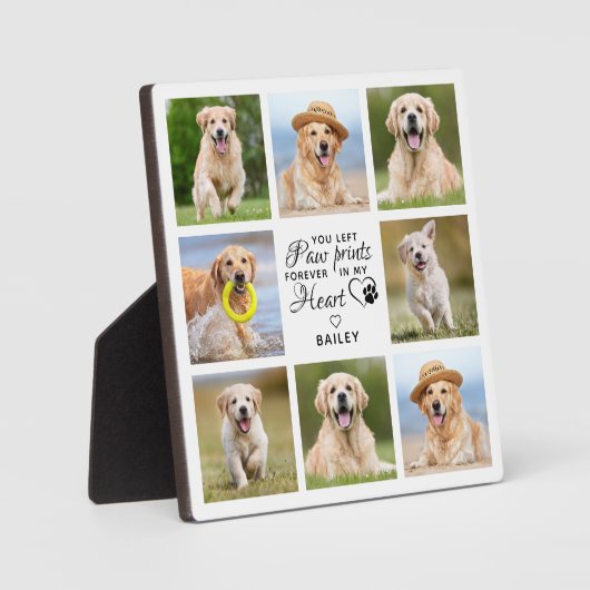 ペット記念ギフトペットロス記念フォトコラージュ フォトプラーク (正面)