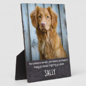 ペット記念ギフト – ドッグペットロス記念悔やみや弔慰 フォトプラーク (側面)