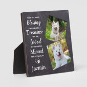 ペット記念ギフト – ペット犬の思い出 – ペットの損失 フォトプラーク (正面)