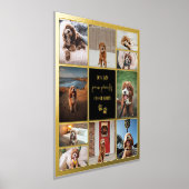 ペット記念コラージュのハートにポープリント 箔ポスター (レイダウン)
