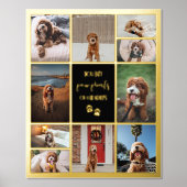 ペット記念コラージュのハートにポープリント 箔ポスター (正面)