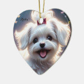 ペット記念セラミックハートオーナメント セラミックオーナメント (左)