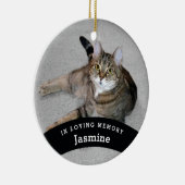 ペット記念パーソナライズされたの名前と写真 セラミックオーナメント (右)