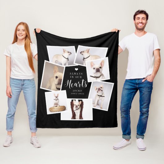 ペット記念パーソナライズされた写数々の真コラージュ フリースブランケット (インサイチュ)