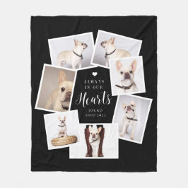ペット記念パーソナライズされた写数々の真コラージュ フリースブランケット