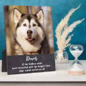 ペット記念パーソナライズされた写真犬の恋人 フォトプラーク (側面)