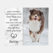 ペット記念パーソナライズされた写真 フリースブランケット (正面(横))