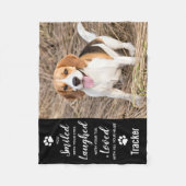 ペット記念パーソナライズされた写真 フリースブランケット (正面)