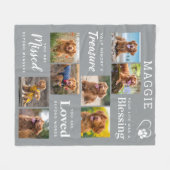 ペット記念パーソナライズされた悔やみや弔慰8フォトコラージュ フリースブランケット (正面(横))