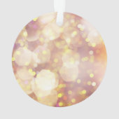 ペット記念パーソナライズされた金ゴールド《写真》ぼけ味の追加 オーナメント (裏面)