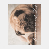 ペット記念フォーエバーハートシンプルのモダン写真 フリースブランケット (正面)