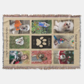 ペット記念ブランケットパーソナライズされた- スローブランケット (正面)