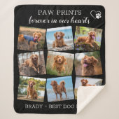 ペット記念ペットの損失9写真ユニーク犬の形見 シェルパブランケット (正面)