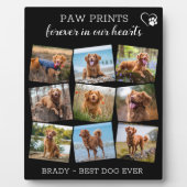 ペット記念ペットの損失9枚の写真ユニークキープサケドッグ フォトプラーク (正面)