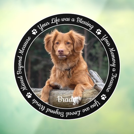 ペット記念ペットロスギフト追悼ドッグ写真 ウィンドウサイン (シート3)