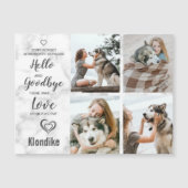 ペット記念ペットロス写真コラージュ磁石 マグネット招待状 (正面)