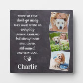 ペット記念ペットロス悔やみや弔慰ギフト3犬写真 フォトプラーク (正面)