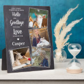 ペット記念ペットロス悔やみや弔慰記念Keepsake 4写真 フォトプラーク (側面)