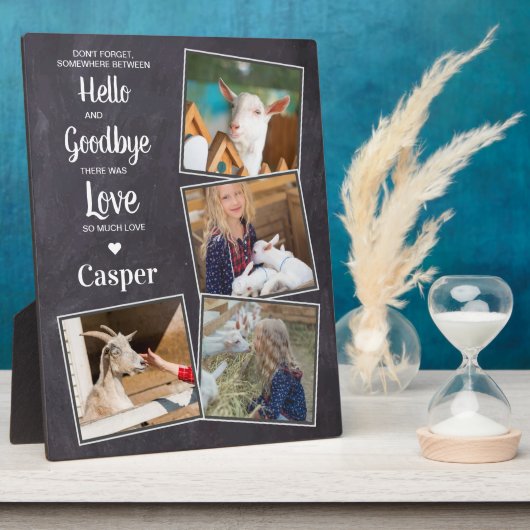 ペット記念ペットロス悔やみや弔慰記念Keepsake 4写真 フォトプラーク (側面)