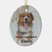 ペット記念ペットロス記念ギフトドッグフォトセラ セラミックオーナメント (右)