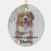 ペット記念ペットロス記念ギフトドッグフォトセラ セラミックオーナメント (左)