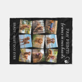 ペット記念ペットロス9枚の写真Remembrance Dog Fl フリースブランケット (正面(横))