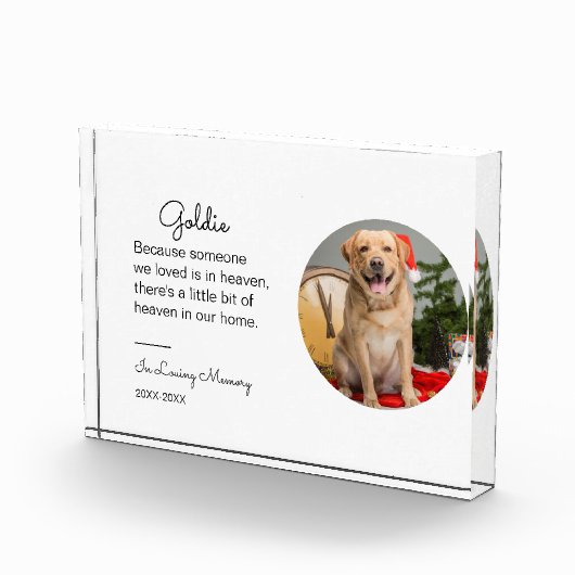 ペット記念ポートレートギフト猫ドッグロス悔やみや弔慰 フォトブロック (右)