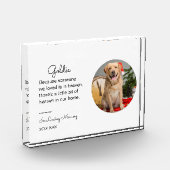 ペット記念ポートレートギフト猫ドッグロス悔やみや弔慰 フォトブロック (左)