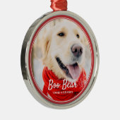 ペット記念モダンフレーシンプルムズ写真 メタルオーナメント (右)