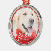 ペット記念モダンフレーシンプルムズ写真 メタルオーナメント (左)