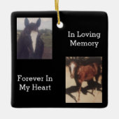 ペット記念二写真記念 セラミックオーナメント (正面)
