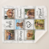 ペット記念写ユニーク真コラージュ シェルパブランケット (正面(横))